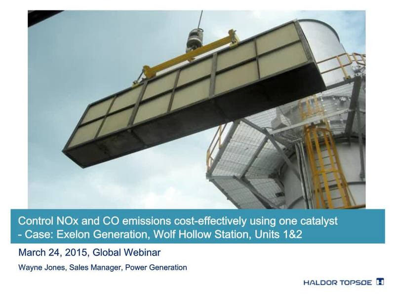 Webinar: Control NOx and CO emissions effectively using one catalyst
