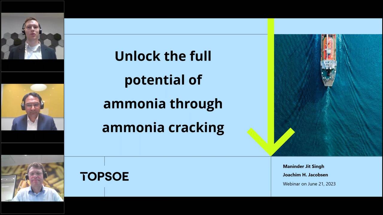 Webinar: Unlock the full potential of ammonia through ammonia cracking